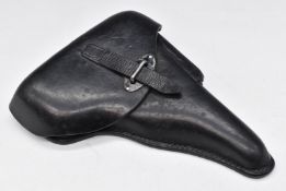 WW2 German Luftwaffe P38 semi-automatic pistol holster with magazine compartment, stamped to the