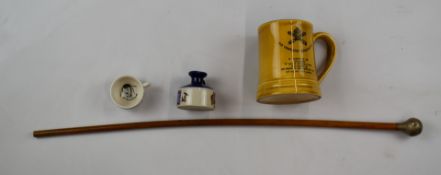 WW1 Machine Gun Corps Cadet Battalion swagger stick, Machine Gun Corps Old Comrades Association