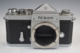 Nikon F 35mm SLR camera body, serial number 6745753