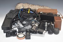 Kodak 3A folding camera and No 2 box Brownie, RMS 2020 audio transmitters in carry cases, Tram