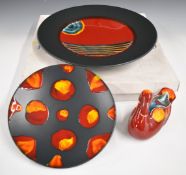 Poole Pottery items comprising limited edition Millennium charger in box, diameter 41cm, small