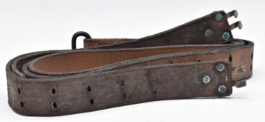 American WW2 Springfield M1 Garand leather sling stamped 'Hills Co 1944'