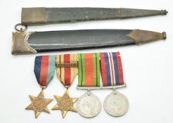 British Army WW2 medals comprising 1939-1945 Star, Africa Star with 1st Army Clasp, Defence Medal