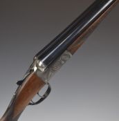 Gorosabel 12 bore side by side ejector shotgun with engraved locks, underside trigger guard,