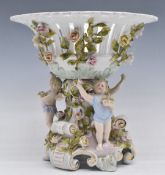 Volkstedtt large porcelain figural centrepiece, H30cm