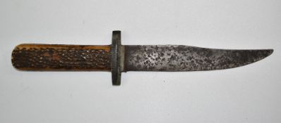 Possibly WW2 British Auxiliary knife with 15cm single edged blade. PLEASE NOTE ALL BLADED ITEMS