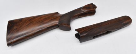 Perazzi semi-pistol grip shotgun stock (41.5cm long) and chequered forend (26.5cm long)