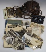 Royal Air Force WW2 navigator's leather flying helmet, serial number 10A/13466, oxygen mask and