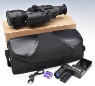 Pulsar Argus LRF G2+ 4x60 night vision rifle scope, serial number 768000243, in original carry