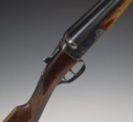 AYA Yeoman 12 bore side by side shotgun with chequered grip and forend, double trigger and 28 inch