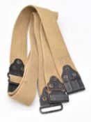 American Thompson submachine gun canvas sling with metal fittings.