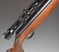 Weihrauch HW77K .22 air rifle with adjustable trigger, chequered semi-pistol grip, raised cheek