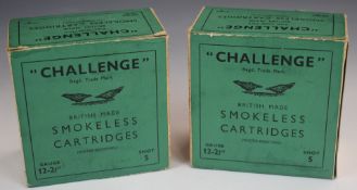 Fifty The Challenge 12 bore shotgun cartridges, in two original boxes. PLEASE NOTE THAT A VALID