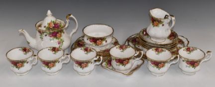 Approximately twenty three pieces of Royal Albert Old Country Roses tea ware
