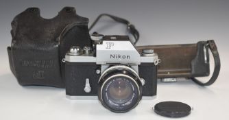 Nikon F 35mm SLR camera with metering viewfinder and 1:1.4 f=50mm lens