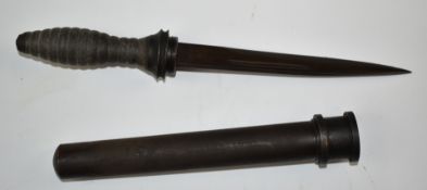 Reproduction German WW2 diver's knife screw in type with maker's mark RZM M7/72 Karlrob