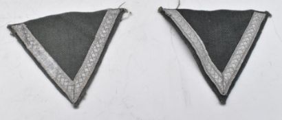 German Army WW2 pair of cloth rank badges