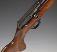 BRNO 581 .22 semi-automatic rifle with chequered semi-pistol grip and forend, pop-up open sights,