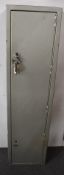 Metal shotgun or ammunition cabinet or safe, 150x38x23cm.