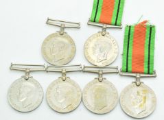 Six WW2 British Defence Medals