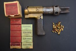 W W Greener Cox's Universal Mark G humane killer or contained bolt gun with brass body and