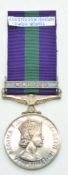 British Army General Service Medal with clasp for Malaya named to 22313721 Trooper W A Pearson 13/