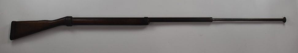 Unnamed sprung bayonet training or practice rifle, 161cm long.