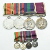 British Army WW2 and later medals comprising Defence Medal, War Medal, General Service Medal with