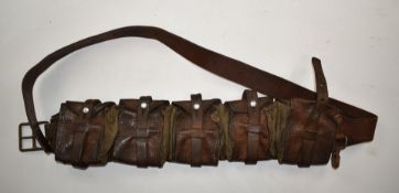 Swedish five pouch leather bandolier