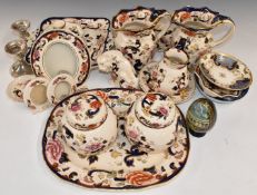 A collection of Masons Mandalay ceramics including photograph frames, ginger jars, jugs, lion