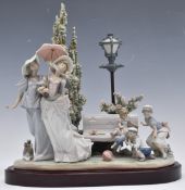 Large Lladro figural group 'Stroll in the Park' no 1519 by Salvador Debon, with box, H37cm