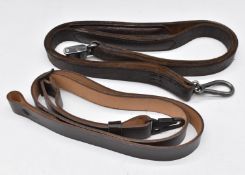 German MG34 leather sling and a G3 leather sniper rifle sling.