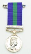 British Army General Service Medal with clasp for Canal Zone named to 22633590 Pte M D Blake, East