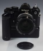 Nikon FE 35mm SLR camera with MD-12 power winder and 43-86mm 1:3.5 lens
