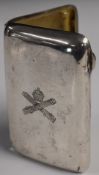 British Army WW1 hallmarked silver cigarette case by William Neale and Son, Birmingham, 1918, with