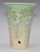 Dennis Chinaworks signed limited edition 10/? flute vase decorated with jasmine for Gala Day 2005,
