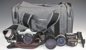 Pentax MG 35mm SLR camera with 50mm 1:2, 28mm 1:2.8 and 80-200mm 1:4.5 lenses