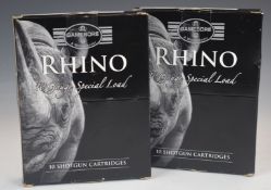Twenty Gamebore Rhino 10 bore shotgun cartridges, all in original boxes. PLEASE NOTE THAT A VALID