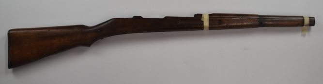 Austro-Hungarian Budapest Mannlicher M1895 bolt-action rifle stock stamped '6657M', with steel