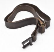 German WW1 Mauser Gewehr M98 leather rifle sling with metal fittings.