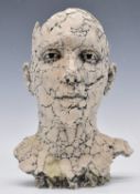 Studio pottery / stoneware bust, H35