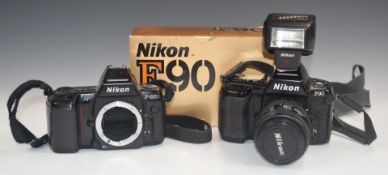 Nikon F90 35mm SLR camera with SB-23 speedlight flash gun and Nikkor 28-70mm 1:3.5-4.5D lens,