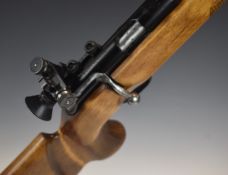 Vostok CM-2 .22 bolt-action target rifle with chequered semi-pistol grip and forend, raised cheek