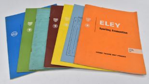 Six Eley Sporting Ammunition catalogues dated 1958, 1961, 1963, 1964, 1966 and 1967.