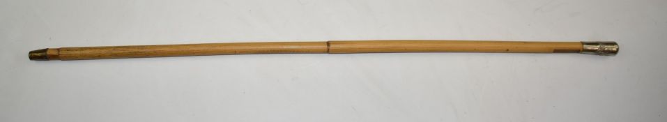 Royal Flying Corps cane / swagger stick, the white metal boss with RFC wings and brass finial,