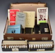 Large collection of vintage homeopathic remedies by Nelson and Co, with related books, all in a