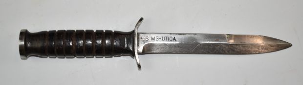 American M3-Utica fighting knife, with 16cm blade. PLEASE NOTE ALL BLADED ITEMS ARE SUBJECT TO