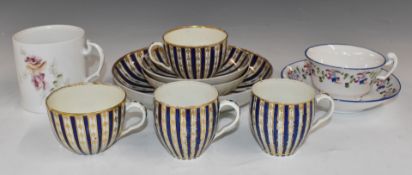 19thC porcelain including Worcester / Flight, Barr and Barr tea ware, Newhall cup and saucer and
