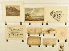 E Gambier Parry (of Highnam Court Gloucestershire interest) pencil drawing of a leaf detail on