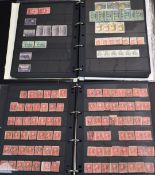 Four folders of mint and used USA and South America stamps